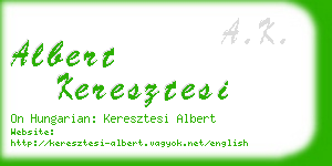 albert keresztesi business card